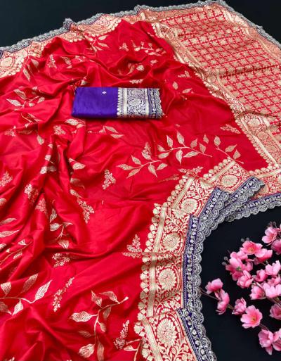Banarasi Dola Silk Weaving Saree with Embroidery