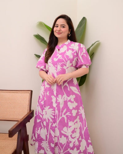 Everyday Floral Print Cotton Dress
