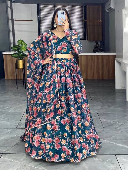 Embrace Elegance with Our Exquisite Printed Lehenga Set