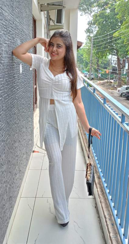 Soft Summer Crop Top and Trouser Set