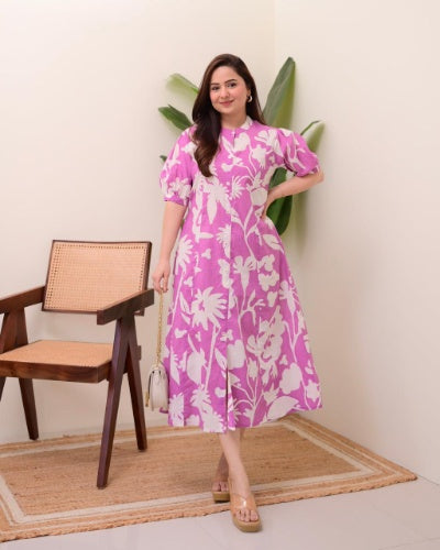 Everyday Floral Print Cotton Dress