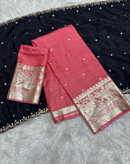 Elephant Pure Viscose Half Saree
