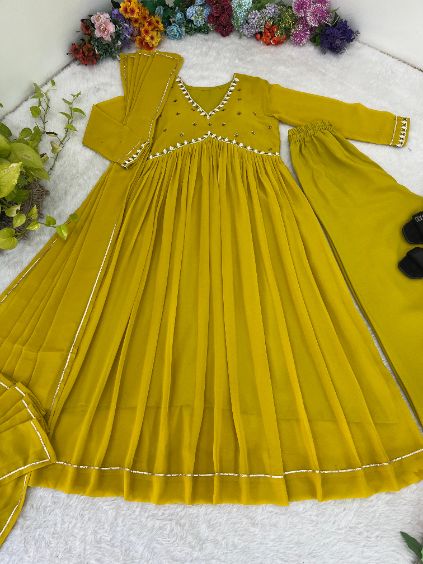Fox Georgette Heavy Blooming Gown