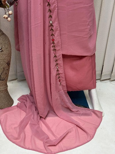 Georgette Handwork Dress Material