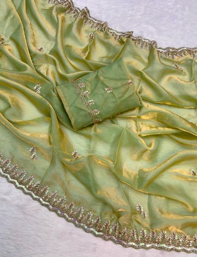 Avinash Fancy Space Silk Saree with Handwork and Sequence