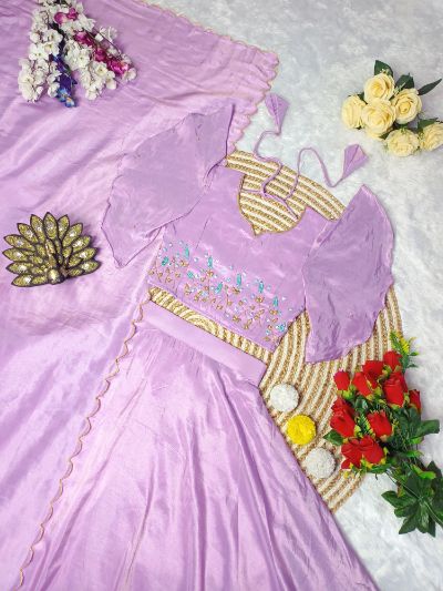 Premium Tissue Silk Handwork Lehenga Choli