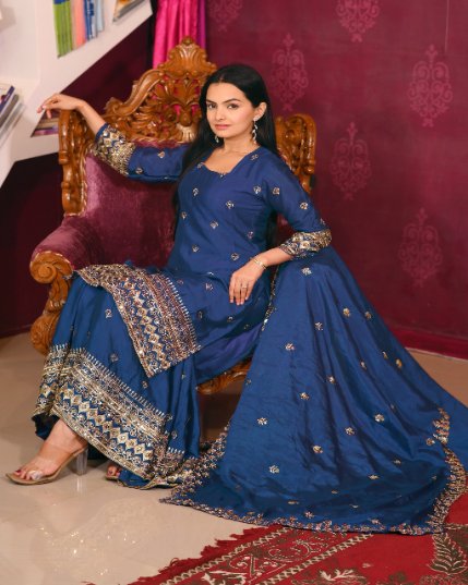 Exquisite Embroidered Sharara Set