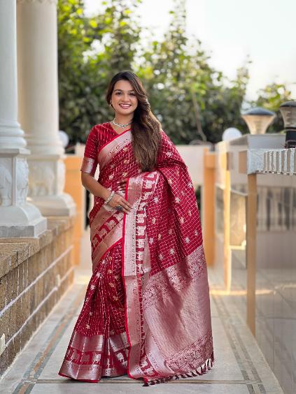 Soft Silk Saree with Elephant & Unicorn Motifs