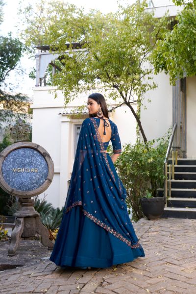 Georgette Sequence Embroidery Lehenga