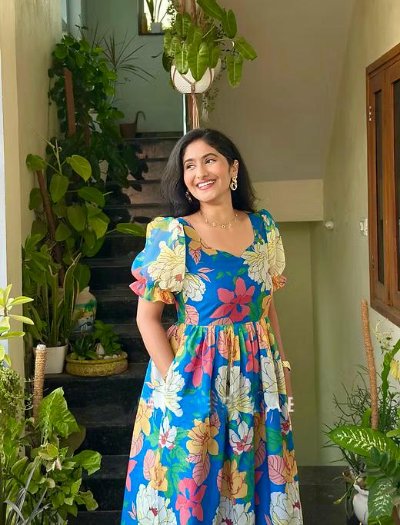 Floral Print Summer Maxi Dress
