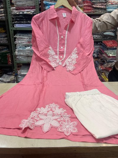 Embroidered Kurta Pant Set