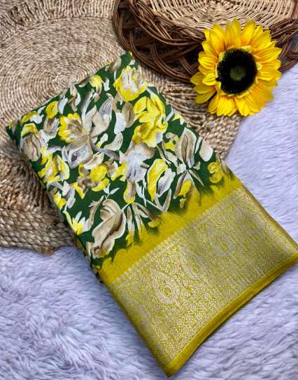 Pure Dola Silk Jequard Butti Saree with Original Border