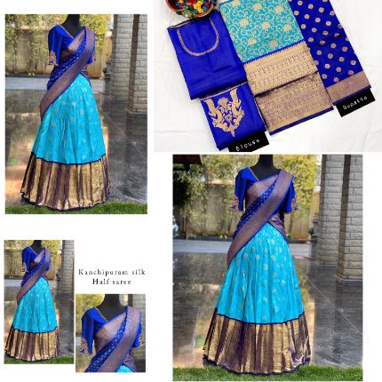 Kanjiveram Silk Zari Lehenga Set with Banarasi Dupatta