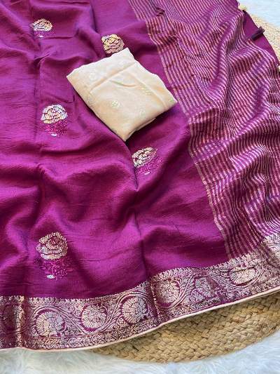 Pure Viscose Dola with Rose Embroidery