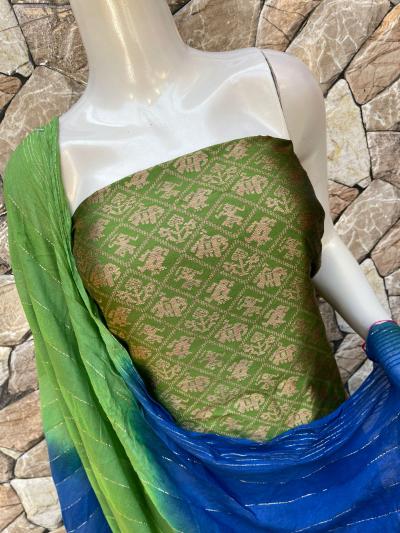 Banaras Silk Gadwal Dress Material