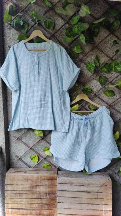 Mulmul Cotton Shorts Night Suit Set