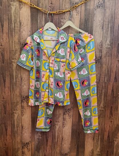 Imported Premium Quality Collar Printed Night Suit