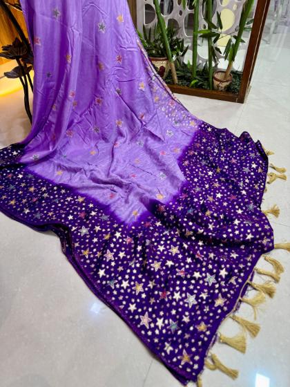 Pure Soft Russian Silk Saree with Zari and Meenakari Weaving