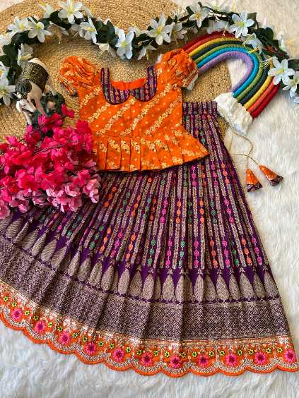 Traditional Pattu Pavadai Lehenga