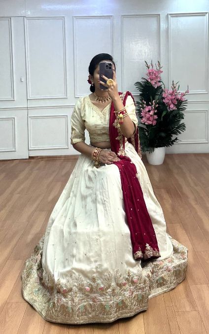 Exquisite Sequined Georgette Lehenga Set