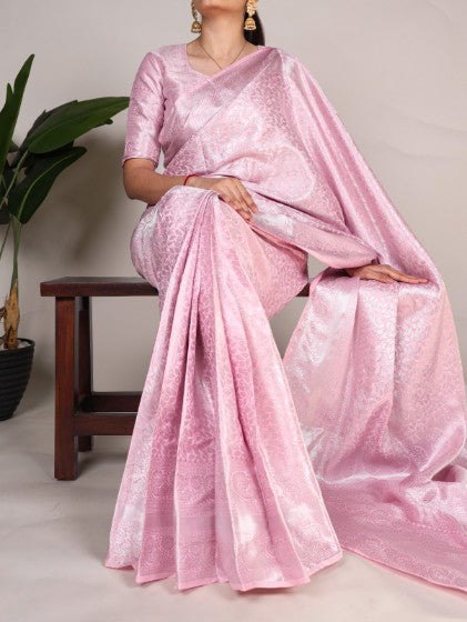 Kanjivaram Silk Saree with Zari Weaving