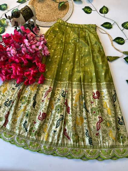 Paithani Tissue Lehenga Set: 2-in-1 Modern Tradition