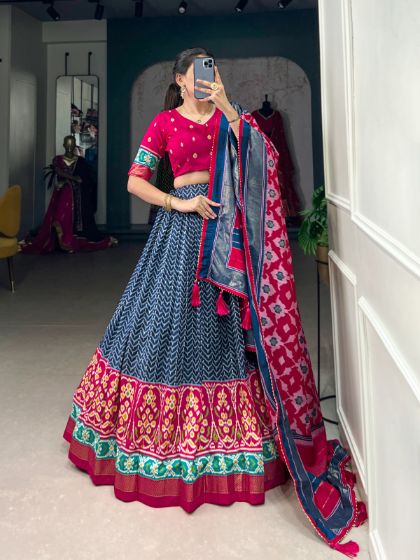 Exquisite Patola Tussar Silk Lehenga Set